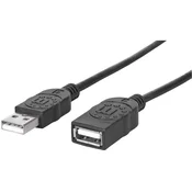 Manhattan 308519 USB kabel 1 m USB 2.0 USB A Crno