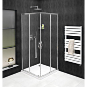 Gelco SIGMA SIMPLY Kvadratni Tuš Kotiček 1000x1000 mm, Krom Okvir, Prozorno Steklo