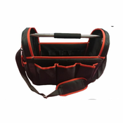Torba za delovno orodje z jeklenim ročajem + naramnico Black / Red Premium
