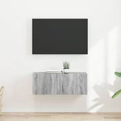 TV zidni ormar Zidne 2 pcs Siva Sonoma 39 x 31 x 29,5 cm