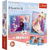 TREFL 93335 2-v-1 MEMOS sestavljanka Princese v svoji deželi