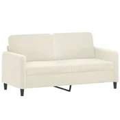 Vidaxl Kavč dvosed krem 140 cm žamet