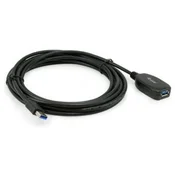 EQUIP EQUIP Active USB 3.0 tip A/A moški/ženski podaljšek 5m, (21736974)
