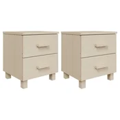 MAISON CHIC Dvo delni komplet Nočne omarice - Nočne mize HAMAR medeno rjava 40x35x44,5 cm borovina, (21686781)