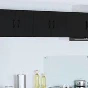 vidaXL Stenska kuhinjska omarica Črna 60 x 31 x 40 cm Konstruiran les