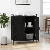 vidaXL Strani šal Črni hrast 97 x 33 x 81 cm Inženirski les