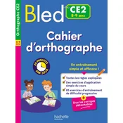 Cahier dorthographe CE2