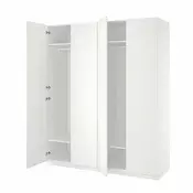 PAX / FORSAND Garderober, bela/bela, 200x60x236 cm