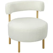 Homestar Lounge stol 67x67x71 cm kremno bela