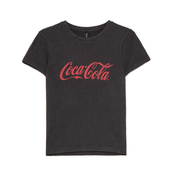 Cropp - Majica s natpisom Coca-Cola - tamno siva