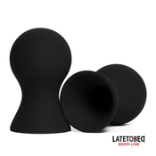 LateToBed BDSM Line Silicone Nipple Suckers Black