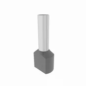 shumee 100 kosov 2x0,75/8 mm dvojno izoliranih ferula konektorjev, sivih TE7508 Elpromet 2587