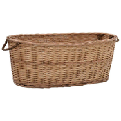 Košara za drva za ogrjev s ruckama 88x57x34 cm od prirodne vrbe