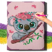 shumee 5D diamantno vezenje z okvirjem diamantna slika mozaik za otroke Koala Oh Art!