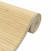 Tepih pravokutni svijetli prirodni 100 x 400 cm od bambusa