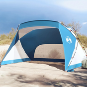 vidaXL Šotor za na plažo azurno moder 274x178x170/148 cm 185T taft