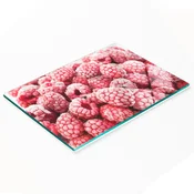 shumee Dekorativna kaljena steklena deska za rezanje zamrznjenih malin 80x52 cm