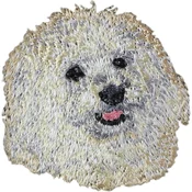 shumee Bišon Frize, pes s Tenerifov - našitek v obliki psa, vezeni našitek, edinstvena dekoracija nahrbtnika znamke Art-Dog