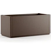 Northix Rjavo plastično korito za rože, 80x36x36 cm, prostornina 80 l