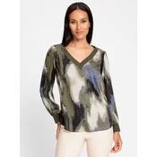 heine Bluza kremna/modra/kaki