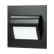 DRACO LED NEW 1,5W, stopniščna vgradna svetilka, 12VDC, 30lm, 4000K, črna, inovativen način vgra