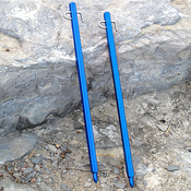 BasicNature Stabilni šotorski žebljički 30 cm modri 4 kosi