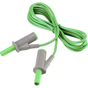 VOLTCRAFT Visokofleksibilni varnostni merilni kabel [lamelni vtič 4 mm-lamelni vtič 4 mm] 1.5 m zelene barve MSB-501 10 A
