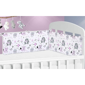 Prevleka za otroško posteljico - 60x28 cm - Živalsko roza
