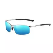 Sončna očala Techsuit Polarized (559) za moške, UV zaščita, kovinski okvir - srebrna