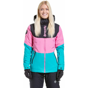 Meatfly Kirsten Womens SNB and Ski Jakna Hot Pink/Turquoise L