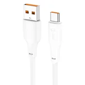 HOCO X93 Force 100W USB-A na Type-C kabel za punjenje, bijeli, 1 m