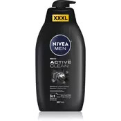 NIVEA MEN Active Clean gel za prhanje za moške 887 ml