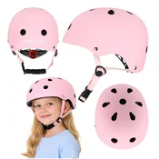 Otroška kolesarska čelada Trike Fix z LED osvetlitvijo, nastavljiva, roza, S 48–54 cm IK-KX2814_1