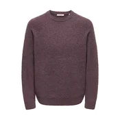 Only & Sons Pulover ONSDALE vinsko rdeča
