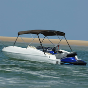 vidaXL Bimini tenda s 3 loki črna 184x189x135 cm