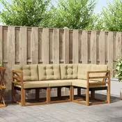 Set vanjskih sofa 4 kom. Prirodna i bež