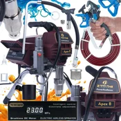 Rosfix Powerxcellence Apex B Airless Brizgalna Naprava – 2500W, 20MPa, 3.2L/min, Elektronska Regulacija Zencontrol, LCD Zaslon, (5000212346)