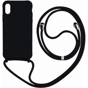 Ovitek Bigcousin z vrvico za iPhone 6 Plus/7 Plus/8 Plus – črna