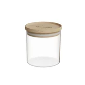 Container, borosilicate glass, O9,5cm, 500ml, with bamboo lid - Zokura