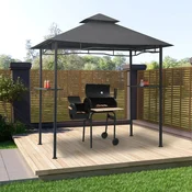 Nadstrešnica za roštilj 240 x 150 x 255 cm antracit celicna