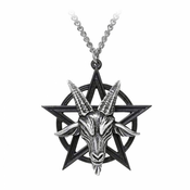 Ogrlica z obeskom ALCHEMY GOTHIC - Baphomet - Kositer - P906
