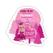 Personal Personalizirana vabila 6 kosov - Roza rojstni dan