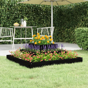 vidaXL Visoka greda črna 80x80x27 cm trdna borovina