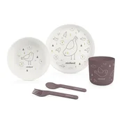 Miniland Baby ECO-friendly jedilni set za otroke, 5-delni, Ptica