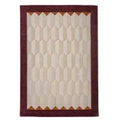 Bordo rdeča/v naravni barvi ročno tkana volnena preproga 200x290 cm Apex Border Wool – Flair Rugs