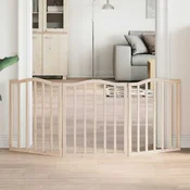 Vrata za pse s 3 panela sklopiva 150 cm od drva topole