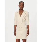 Rinascimento Cocktail obleka CFC0128109003 Bež Slim Fit