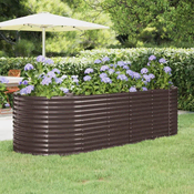 Povišena vrtna gredica od pocincanog celika 249x100x68 cm smedi