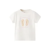 MANGO KIDS Majica CHANCLA bež/svetlo rjava/roza/off-bela