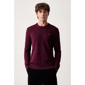 Tommy Jeans Pulover DM0DM21787 Bordo rdeča Slim Fit